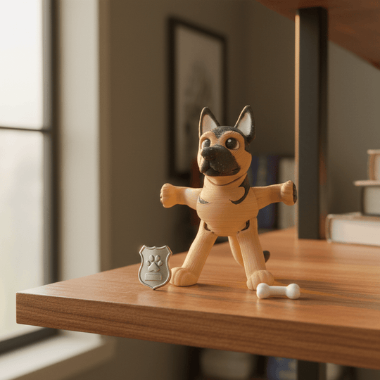 German Shepherd Flexi Figure
