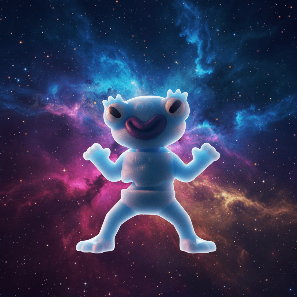 Flexi Light Blue Alien Figure – Articulated 3D Printed Collectible | Fiendworks Studio - Fidget Toy by Fiendworks Studio