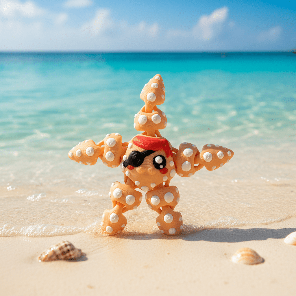 Flexi Starfish - Flexi Figures by Fiendworks Studio
