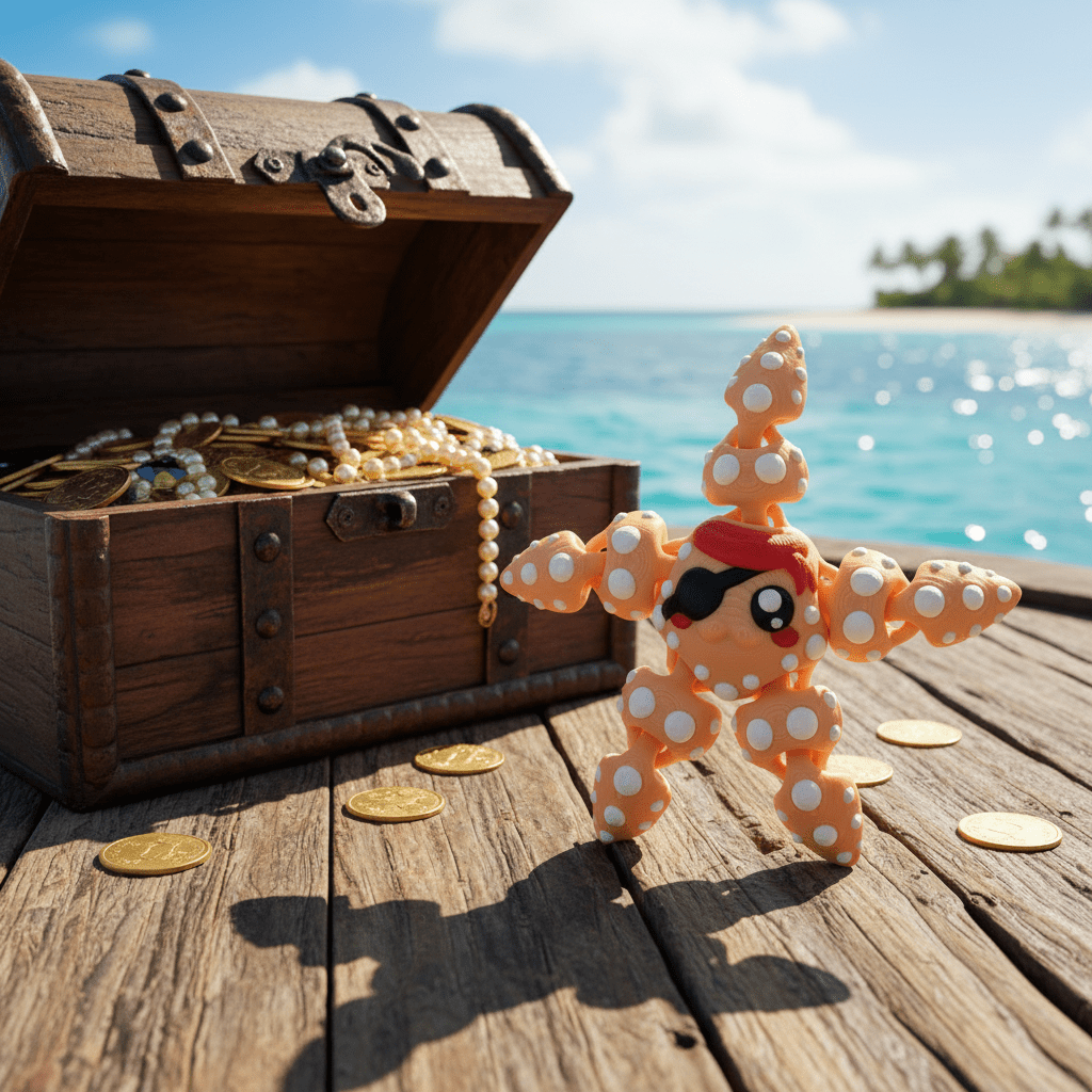 Flexi Starfish - Flexi Figures by Fiendworks Studio