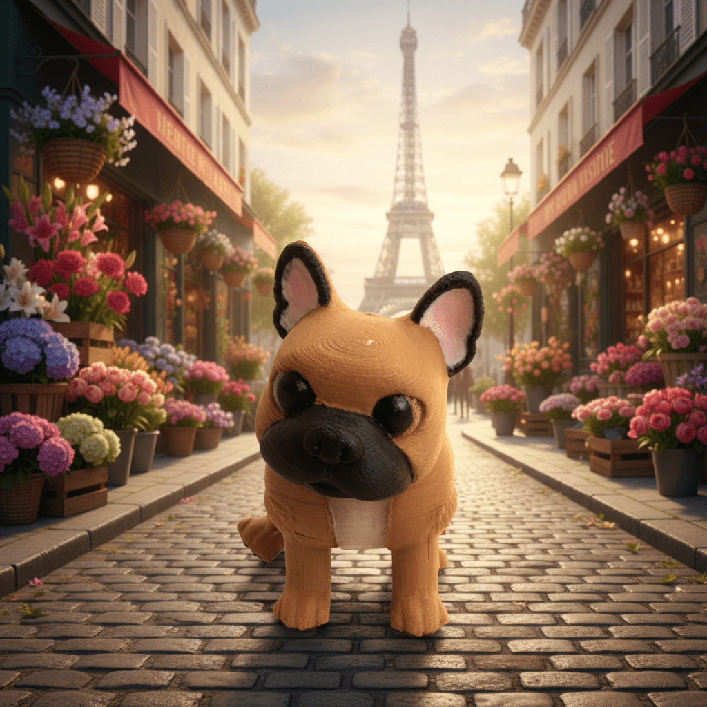 French Bulldog Flexi Figure
