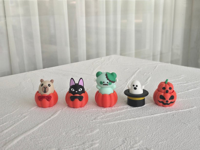 Halloween Pumpkin Friends | 3D Printed Clicker Fidgets - Fiendworks Studio