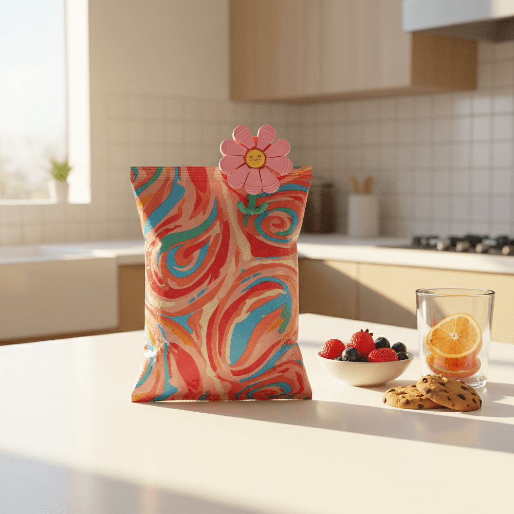 Happy Flower Chip Clips - Kitchen by Fiendworks Studio