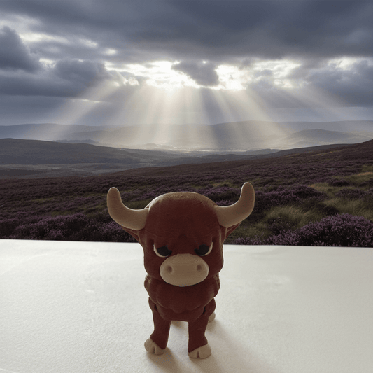 Highland Cow Articulated Figure - Flexi Figures by Fiendworks Studio