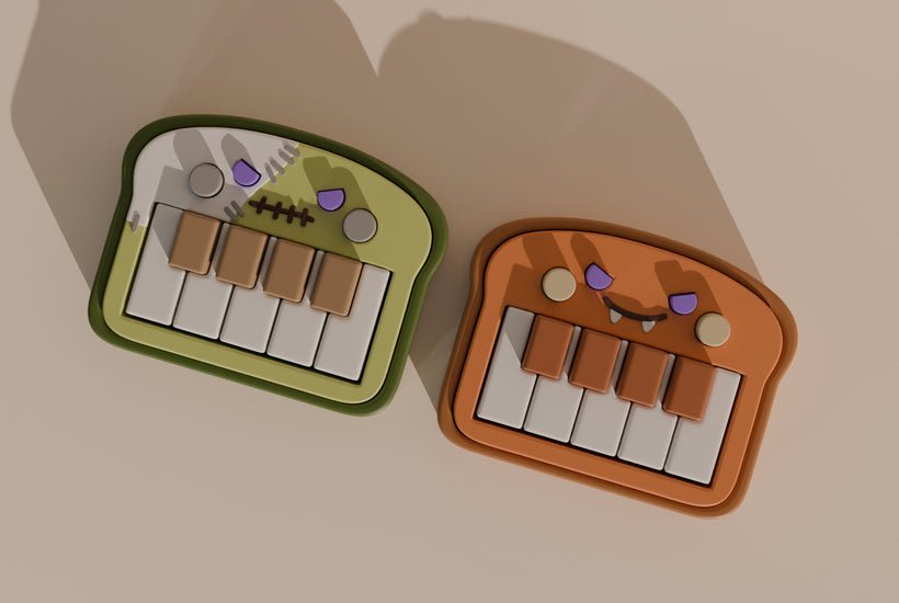 Jumbo Halloween Piano Clicker Fidget Toy - 6.3 Inches - Fiendworks Studio