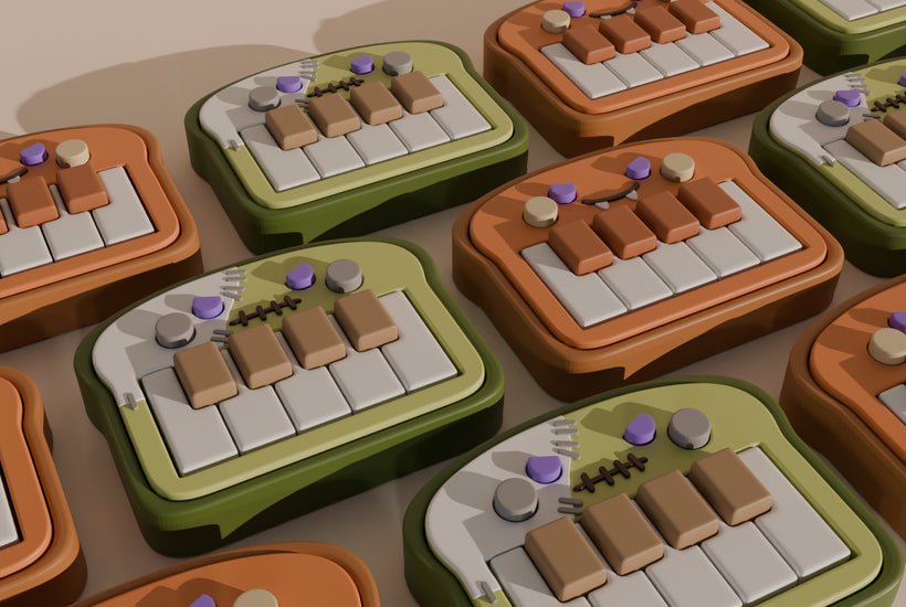 Jumbo Halloween Piano Clicker Fidget Toy - 6.3 Inches - Fiendworks Studio