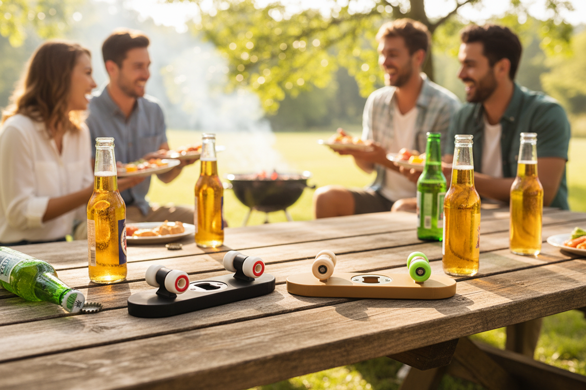 Kickflip Bottle Opener 3D Printed Skateboard Desk Accessory