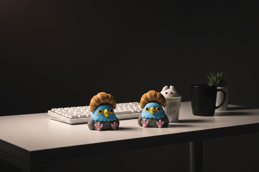 Matcha Croissant &amp; Pigeon Bun Clickers - Fiendworks Studio