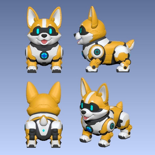 Nova Corgi Sci-Fi Robot Dog 3D Printed Collectible