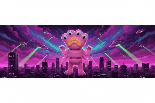 Pink Flexi Alien Figure – Articulated 3D Printed Collectible | Fiendworks Studio - Fidget Toy by Fiendworks Studio