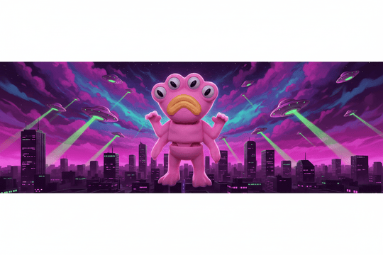 Pink Alien Flexi Figure