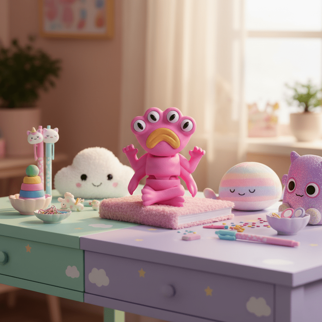 Pink Alien Flexi Figure