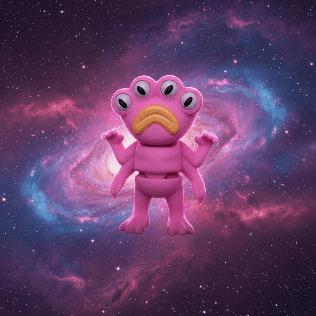 Pink Flexi Alien Figure – Articulated 3D Printed Collectible | Fiendworks Studio - Fidget Toy by Fiendworks Studio