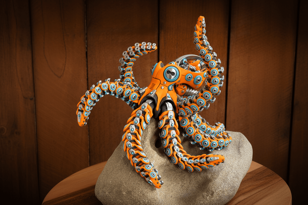 RoboOctopus – Articulated 3D Printed Figure - Fiendworks Studio
