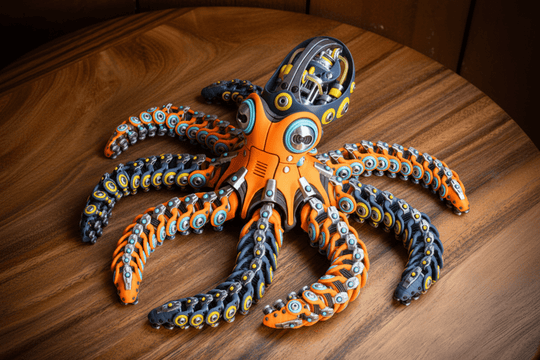 RoboOctopus – Articulated 3D Printed Figure - Fiendworks Studio