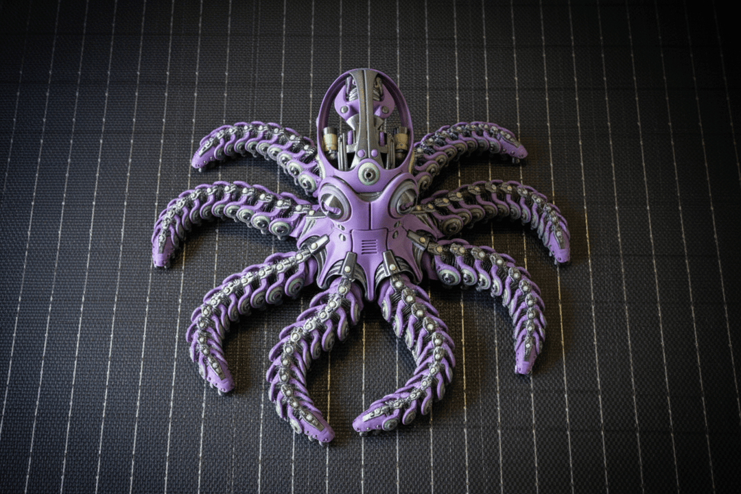 RoboOctopus – Articulated 3D Printed Figure - Fiendworks Studio