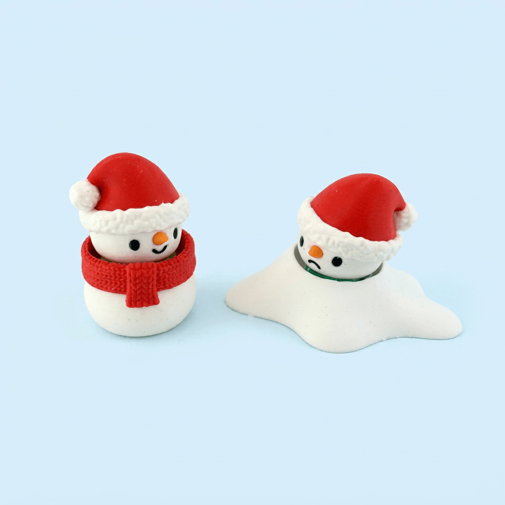 Snowman Fidget Clicker Keychain - Fiendworks Studio